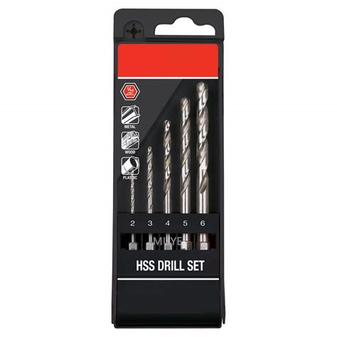 5PCS HSS twist drill set – 3 – hex shank